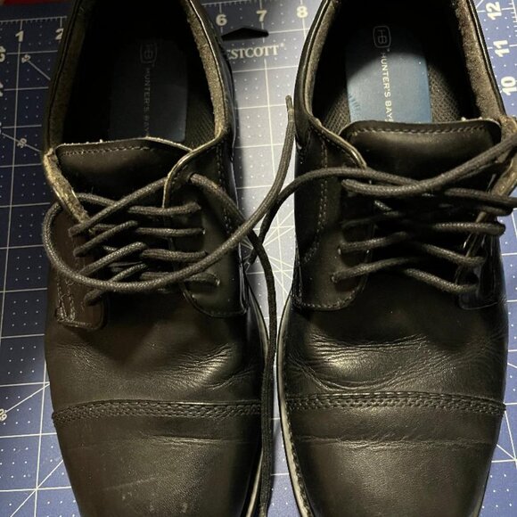 hunters bay leather collation man 7 1/2 dress shoes - Picture 4 of 6